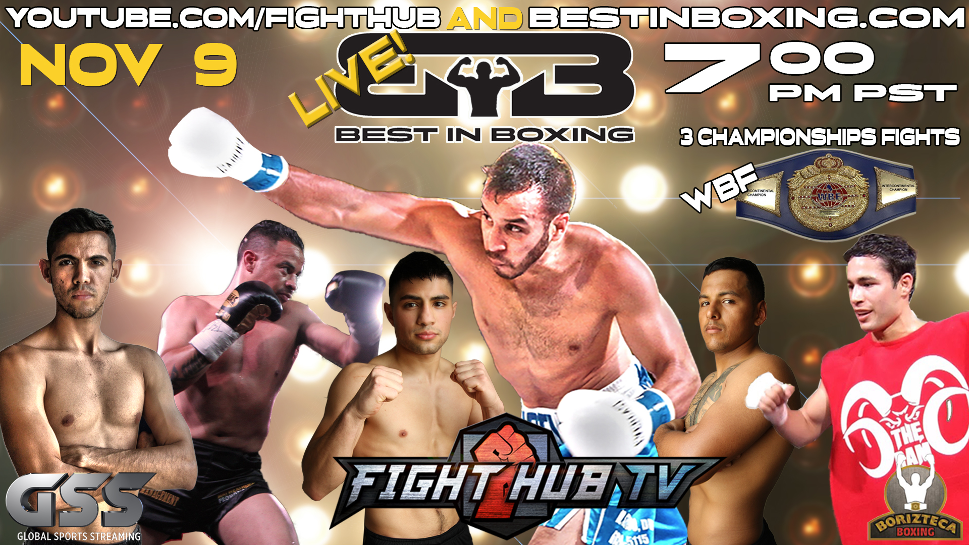 Best in Boxing Live on November 9th on Fight Hub TV and BestinBoxing